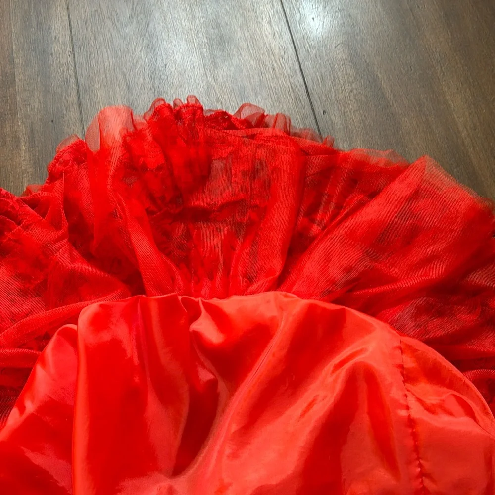 Size 5/6 Disney lined lace layered floral skirt